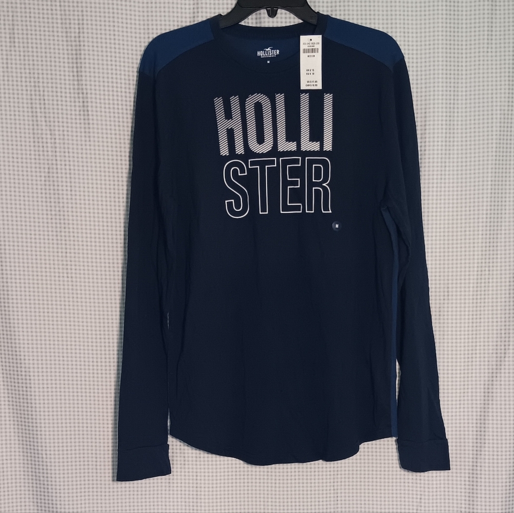 NWT Hollister Two Tone Blue Graphic Tee TN Titans Inspired Size M 100% Cotton